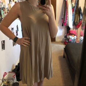 Tan flowy dress
